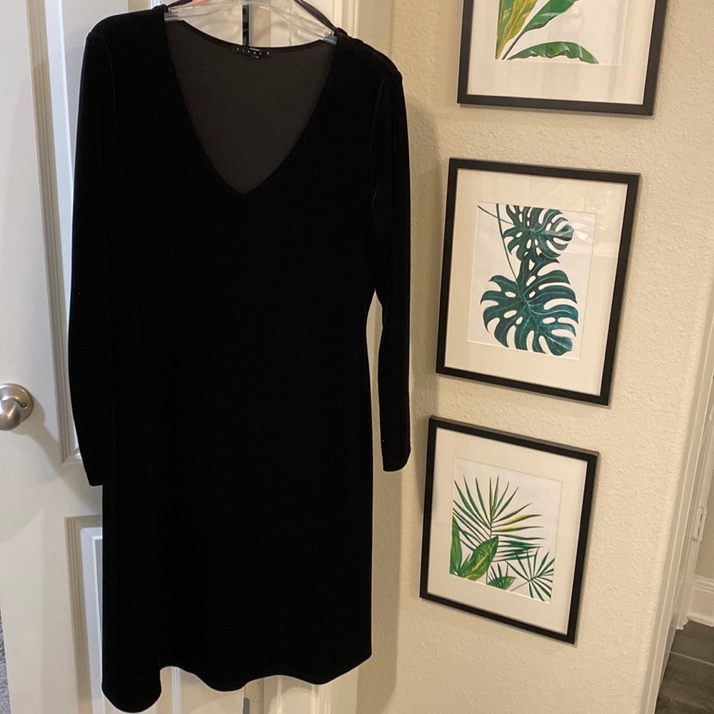 Black velvet dress